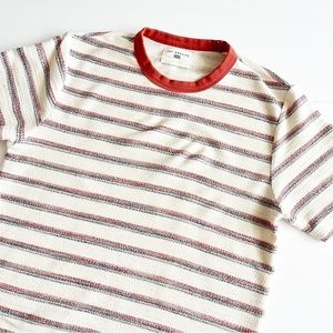 Sol Angeles Men’s Stripe Boucle Slit Crewneck Shirt